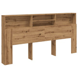 vidaXL Headboard Cabinet Artisian Oak 200x19x103.5 cm Engineered Wood