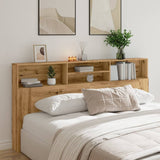 vidaXL Headboard Cabinet Artisian Oak 200x19x103.5 cm Engineered Wood