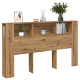 vidaXL Headboard Cabinet Artisian Oak 180x18.5x102.5 cm Engineered Wood