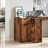 vidaXL Desk Cabinet Old Wood 33x50x75 cm Engineered Wood