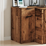 vidaXL Desk Cabinet Old Wood 33x50x75 cm Engineered Wood