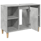 vidaXL Bathroom Cabinet Concrete Grey 80x33x60 cm Engineered Wood