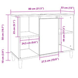 vidaXL Bathroom Cabinet Concrete Grey 80x33x60 cm Engineered Wood