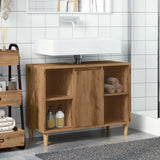 vidaXL Bathroom Cabinet Artisian Oak 80x33x60 cm Engineered Wood