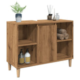 vidaXL Bathroom Cabinet Artisian Oak 80x33x60 cm Engineered Wood