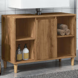 vidaXL Bathroom Cabinet Artisian Oak 80x33x60 cm Engineered Wood