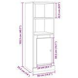 vidaXL Highboard Old Wood 36x35.5x103.5 cm Engineered Wood