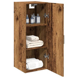 vidaXL Wall Mounted Cabinet Old Wood 34.5x34x90 cm Engineered Wood