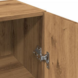 vidaXL Wall Mounted Cabinet Artisian Oak 34.5x34x90 cm Engineered Wood