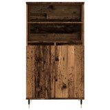 vidaXL Highboard Old Wood 60x36x110 cm Engineered Wood