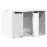 vidaXL Cat Litter Box Enclosure White 60x40x40 cm Engineered Wood