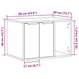 vidaXL Cat Litter Box Enclosure White 60x40x40 cm Engineered Wood