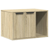 vidaXL Cat Litter Box Enclosure Sonoma Oak 60x40x40 cm Engineered Wood