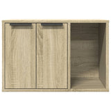 vidaXL Cat Litter Box Enclosure Sonoma Oak 60x40x40 cm Engineered Wood