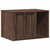 vidaXL Cat Litter Box Enclosure Brown Oak 60x40x40 cm Engineered Wood