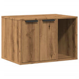 vidaXL Cat Litter Box Enclosure Artisian Oak 60x40x40 cm Engineered Wood