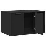 vidaXL Cat Litter Box Enclosure Black 80x50x45 cm Engineered Wood