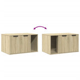 vidaXL Cat Litter Box Enclosure Sonoma Oak 80x50x45 cm Engineered Wood