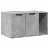 vidaXL Cat Litter Box Enclosure Concrete Grey 80x50x45 cm Engineered Wood