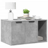 vidaXL Cat Litter Box Enclosure Concrete Grey 80x50x45 cm Engineered Wood