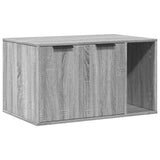 vidaXL Cat Litter Box Enclosure Grey Sonoma 80x50x45 cm Engineered Wood