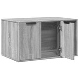 vidaXL Cat Litter Box Enclosure Grey Sonoma 80x50x45 cm Engineered Wood