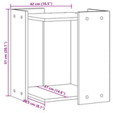 vidaXL Cat Litter Box Enclosure Grey Sonoma 42x42x51 cm Engineered Wood