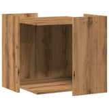 vidaXL Cat Litter Box Enclosure Artisian Oak 53x53x51 cm Engineered Wood