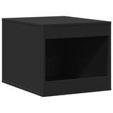 vidaXL Cat Litter Box Enclosure Black 47x59x42 cm Engineered Wood