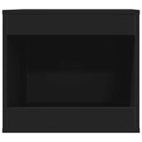 vidaXL Cat Litter Box Enclosure Black 47x59x42 cm Engineered Wood