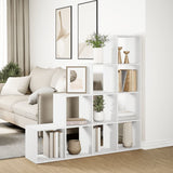 vidaXL Room Divider Bookcase 4-Tier White 131.5x29x131.5 cm Engineered Wood