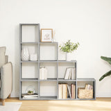 vidaXL Room Divider Bookcase 4-Tier Grey Sonoma 131.5x29x131.5 cm Engineered Wood