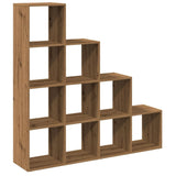 vidaXL Room Divider Bookcase 4-Tier Artisan Oak 131.5x29x131.5 cm Engineered Wood