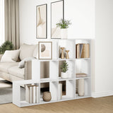 vidaXL Room Divider Bookcase 3-Tier White 137.5x29x103.5 cm Engineered Wood