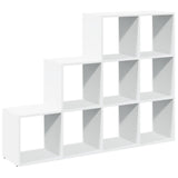 vidaXL Room Divider Bookcase 3-Tier White 137.5x29x103.5 cm Engineered Wood