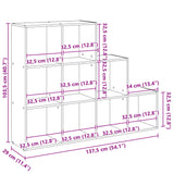 vidaXL Room Divider Bookcase 3-Tier White 137.5x29x103.5 cm Engineered Wood