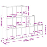 vidaXL Room Divider Bookcase 3-Tier Sonoma Oak 137.5x29x103.5 cm Engineered Wood