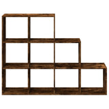 vidaXL Room Divider Bookcase 3-Tier Smoked Oak 137.5x29x103.5 cm Engineered Wood