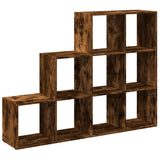 vidaXL Room Divider Bookcase 3-Tier Smoked Oak 137.5x29x103.5 cm Engineered Wood