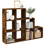 vidaXL Room Divider Bookcase 3-Tier Smoked Oak 137.5x29x103.5 cm Engineered Wood