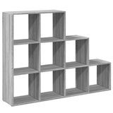 vidaXL Room Divider Bookcase 3-Tier Grey Sonoma 137.5x29x103.5 cm Engineered Wood