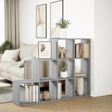 vidaXL Room Divider Bookcase 3-Tier Grey Sonoma 137.5x29x103.5 cm Engineered Wood