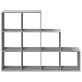 vidaXL Room Divider Bookcase 3-Tier Grey Sonoma 137.5x29x103.5 cm Engineered Wood