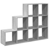 vidaXL Room Divider Bookcase 3-Tier Grey Sonoma 137.5x29x103.5 cm Engineered Wood