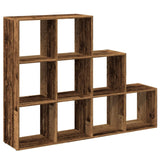 vidaXL Room Divider Bookcase 3-Tier Old Wood 137.5x29x103.5 cm Engineered Wood