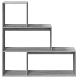 vidaXL Room Divider Bookcase 3-Tier Grey Sonoma 123x29x123 cm Engineered Wood