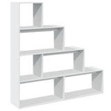 vidaXL Room Divider Bookcase 4-Tier White 143.5x29x143.5 cm Engineered Wood