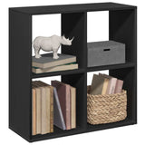 vidaXL Room Divider Bookcase Black 69.5x29x69.5 cm Engineered Wood