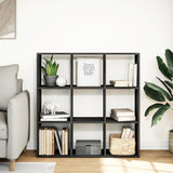 vidaXL Room Divider Bookcase Black 102x29x103.5 cm Engineered Wood