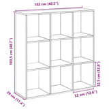 vidaXL Room Divider Bookcase Black 102x29x103.5 cm Engineered Wood